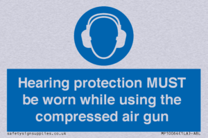 Hearing protection MUST be worn while using the compressed air gun